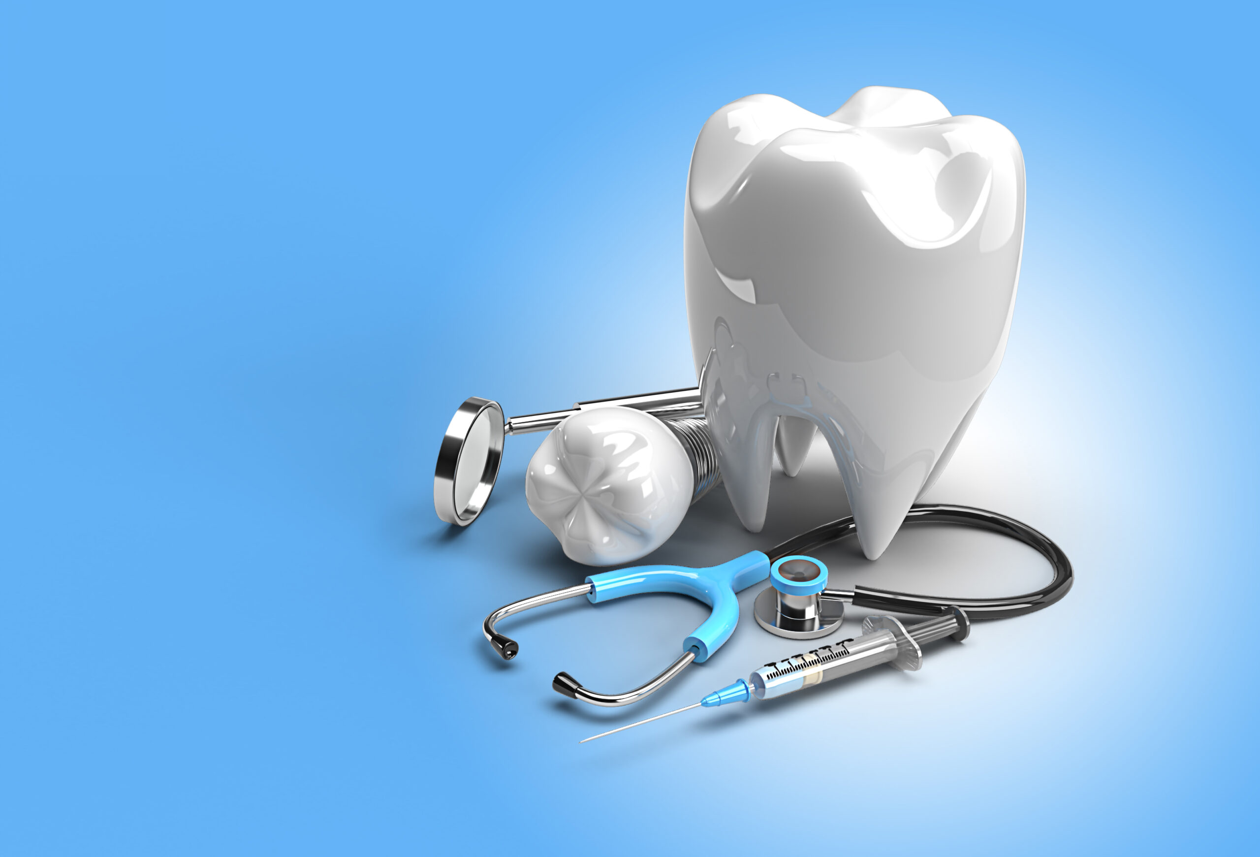 Dental Implants Surgery Concept Pen Tool Created Clipping Path Included in JPEG Easy to Composite.